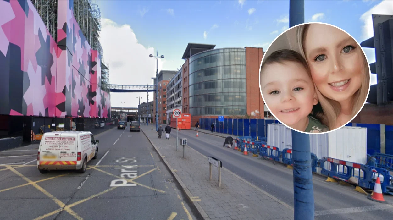 Bus crashes into stop as ice grips Birmingham Roads in Bullring